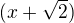 $(x+\sqrt{2})$
