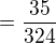 kopírovat do textarea $=\frac{35}{324}$