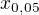 $x_{0,05}$