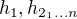 $h_{1}, h_{2_1...n}$