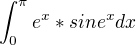 kopírovat do textarea $\int_{0}^{\pi }e^{x}*sine^{x} dx$