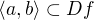 $\langle a, b\rangle \subset Df$