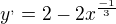 $y^{,}=2-2x^{\frac{-1}{3}}$