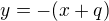 kopírovat do textarea $y = -(x + q)$