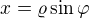 $x = \varrho \sin \varphi�$