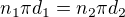 kopírovat do textarea $n_{1}\pi d_{1}=n_{2}\pi d_{2}$