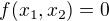 $f(x_{1},x_{2})=0$