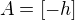 $A = [-h]$