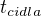 $t_{cidla}$
