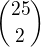 ${25\choose2}$