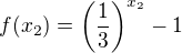 $f(x_2) = \(\frac13\)^{x_2} - 1$