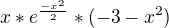$x*e^{\frac{-x^2}{2}}*(-3-x^2)$