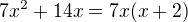 $7x^2+14x = 7x(x+2)$