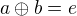 $a \oplus b = e$