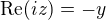$\mathrm{Re}(iz)=-y$