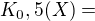 $K_0,5 (X) =$