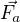 $\vec{F_a}$