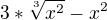 $3 * \sqrt[3]{x^{2}} - x^{2}$
