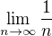 $\lim_{n\to\infty}\frac1n$