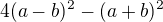 $4(a-b)^{2}-(a+b)^{2}$