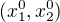 $(x_{1}^{0},x_{2}^{0})$