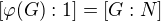 $[ \varphi (G): 1 ]= [G: N]$