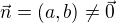 $\vec{n} =(a,b) \ne \vec{0}$
