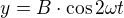 $ y=B\cdot \cos2 \omega t$