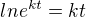 $lne^{kt}=kt$