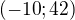 $(-10; 42)$