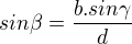 kopírovat do textarea $sin\beta=\frac{b.sin\gamma}{d}$