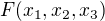 $F(x_1, x_2, x_3)$