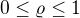 $0\leq \varrho \leq 1$