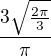 kopírovat do textarea $\frac{3\sqrt{\frac{2\pi }{3}}}{\pi }$