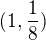 $(1,\frac{1}{8})$