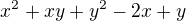 $x^2+xy+y^2-2x+y$