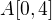 $A[0,4]$