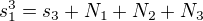 $s_1^3 = s_3 + N_1 + N_2 + N_3$