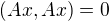 $(Ax,Ax)=0$