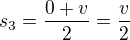 kopírovat do textarea $s_3=\frac{0+v}{2}=\frac{v}{2}$