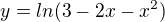 $y=ln(3-2x-x^2)$