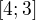$[4;3]$