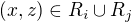 $\(x, z\)\in R_i\cup R_j$