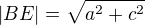 kopírovat do textarea $|BE| = \sqrt{a^2 + c^2}$