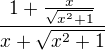 kopírovat do textarea $\frac{1+\frac{x}{\sqrt{x^{2}+1}}}{x+\sqrt{x^{2}+1}}$