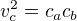 $v_c^2 = c_a c_b$