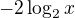 $-2\log_2 x$