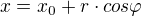 kopírovat do textarea $x=x_{0}+r\cdot cos\varphi$