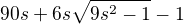 $90s + 6s\sqrt{9s^{2}-1}-1$