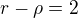 $r-\rho=2$